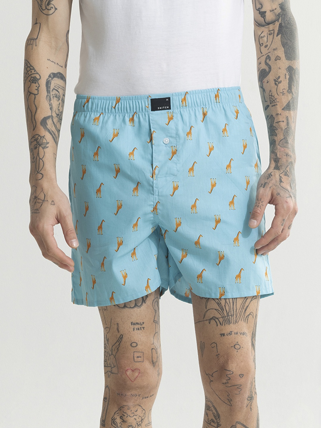 

Snitch Men Yellow Printed Cotton Boxers 4MSBX9219-02-S