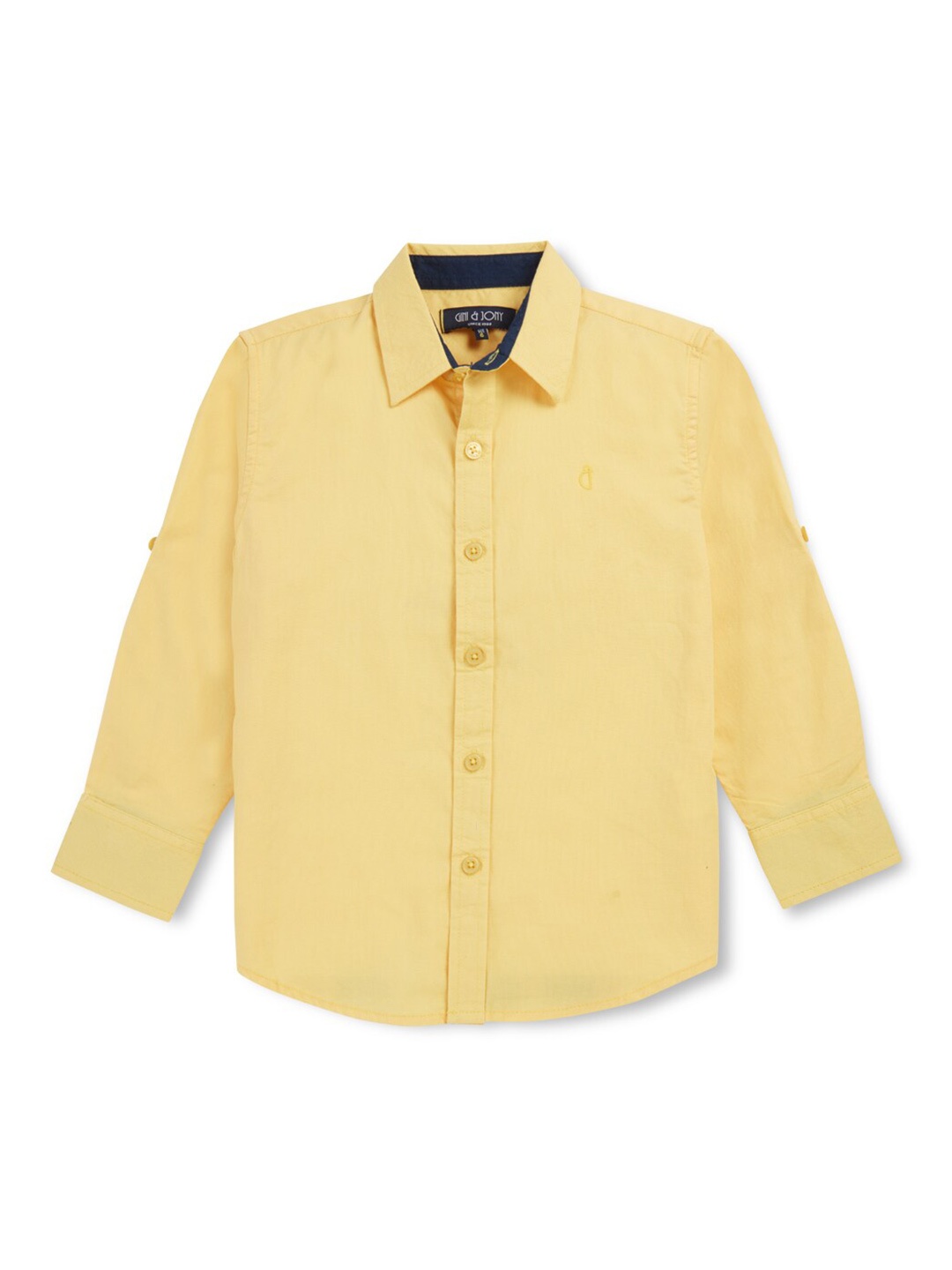 

Gini and Jony Boys Spread Collar Cotton Casual Shirt, Yellow