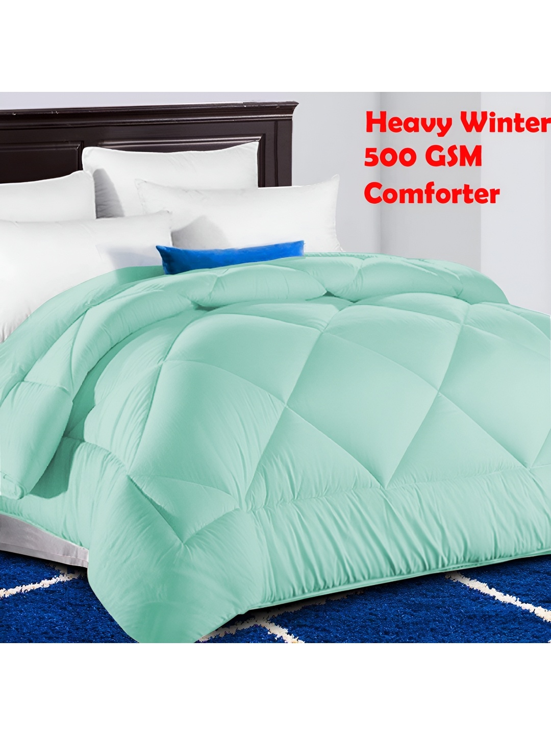 

Texlux Turquoise Blue Heavy Winter 500 GSM Single Bed Comforter