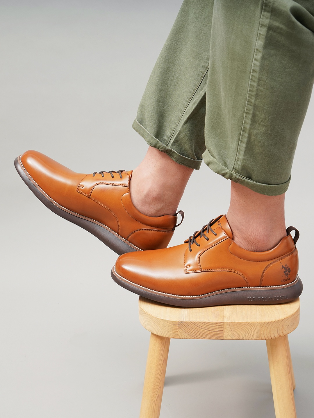 

U.S. Polo Assn. Men Nicolo Casual Lace Up Shoes, Tan