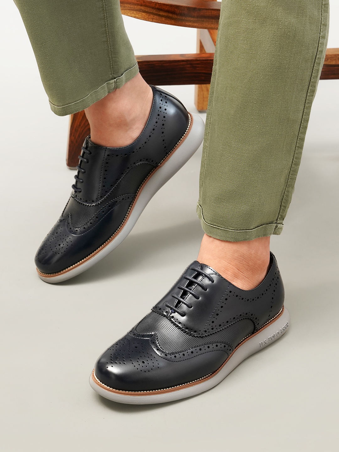 

U.S. Polo Assn. Men Marco Casual Lace Up Shoes, Navy blue