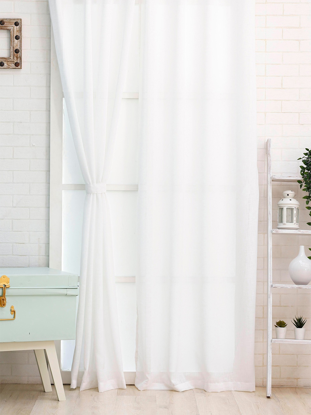 

Ariana White Sheer Window Curtain