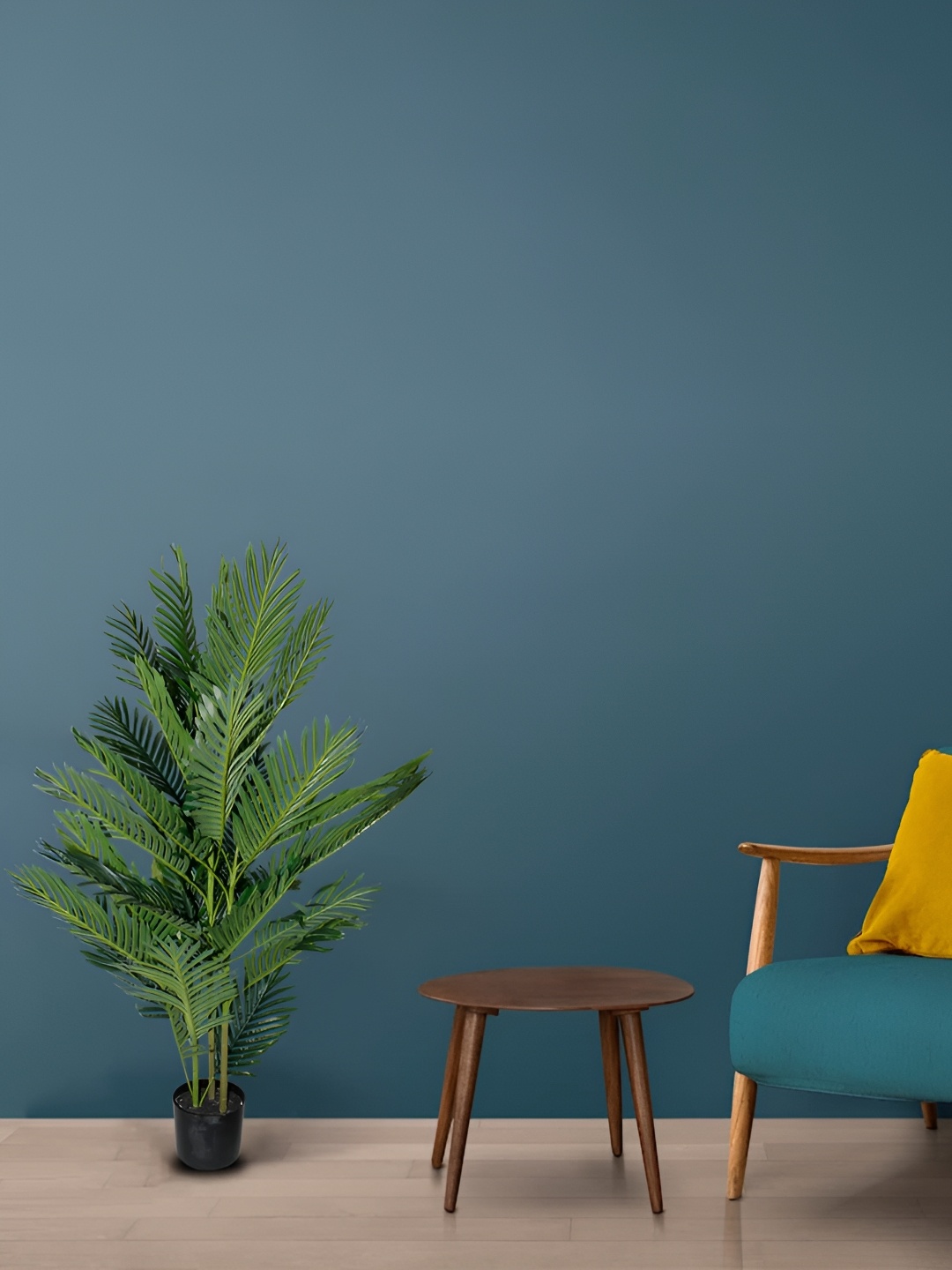 

KAYRA DECOR Green & Black Palm Artificial Plant With Pot