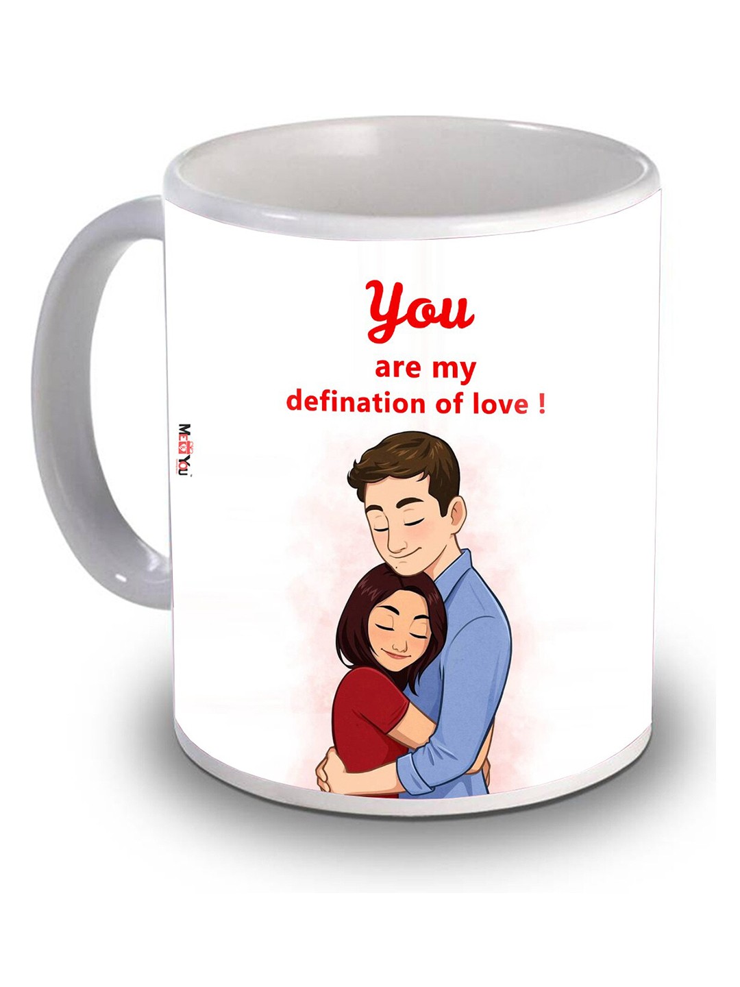 

ME & YOU White Floral Printed Ceramic Glossy Mugs Set of Cups and Mugs