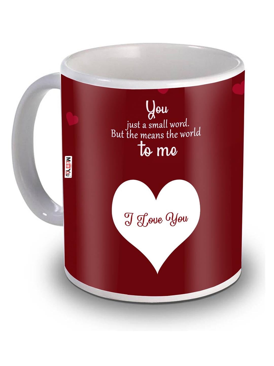 

ME & YOU Maroon Floral Printed Ceramic Glossy Mug