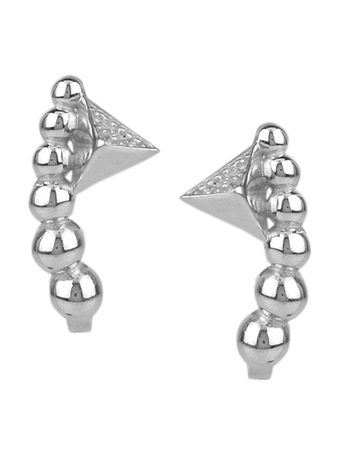 

Silverwala 925 Silver Zirconia Contemporary Studs Earrings