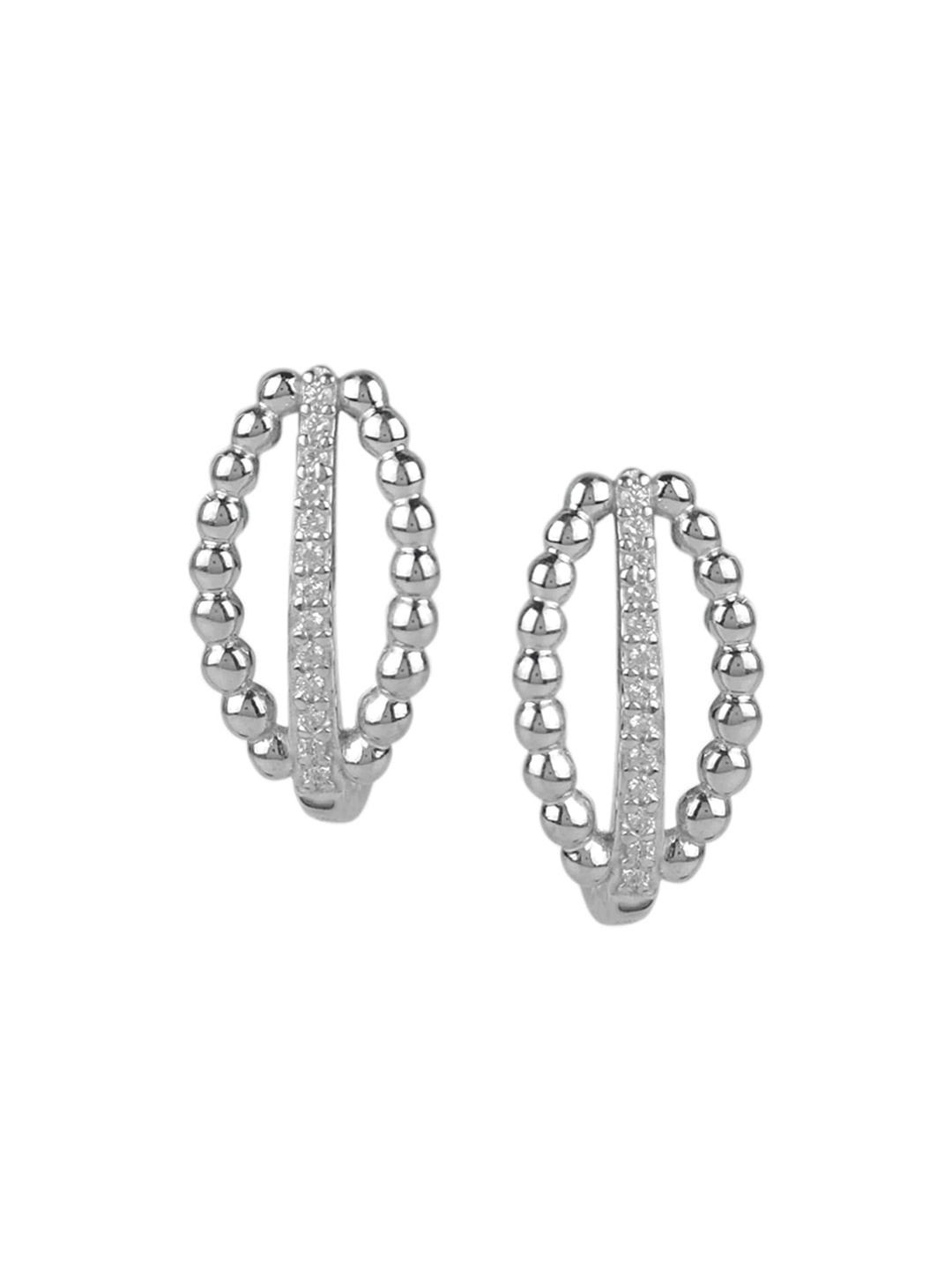 

Silverwala 925 Silver Contemporary Hoop Earrings