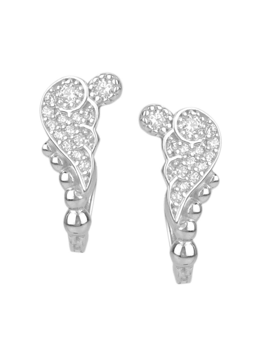 

Silverwala Silver Contemporary Hoop Earrings
