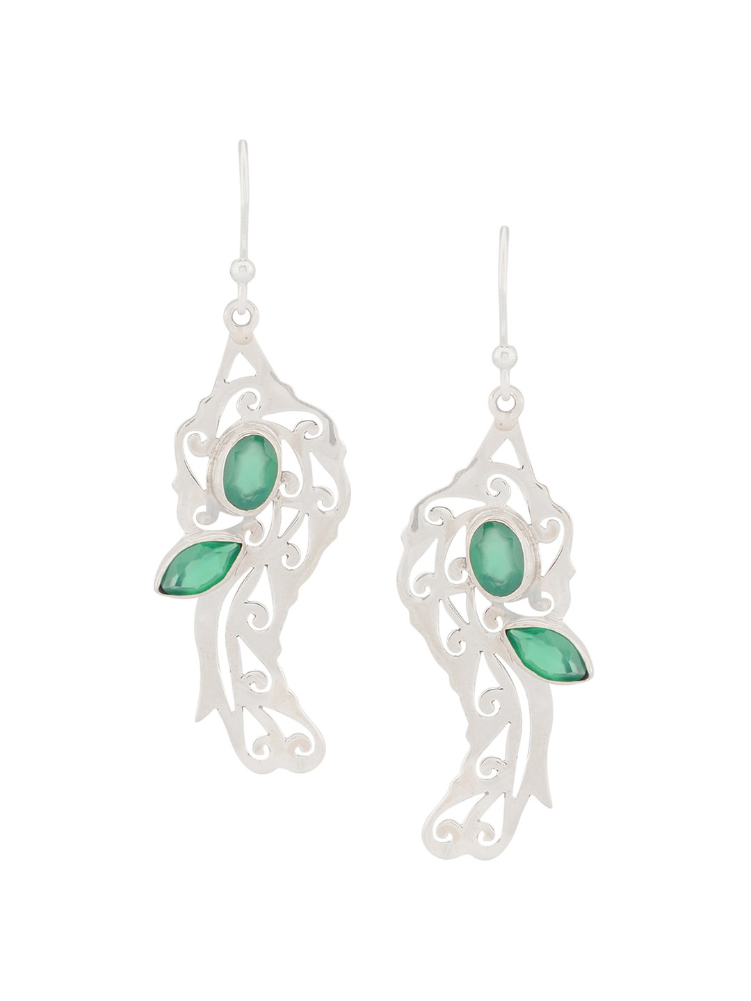 

Silverwala Silver Contemporary Drop Earrings