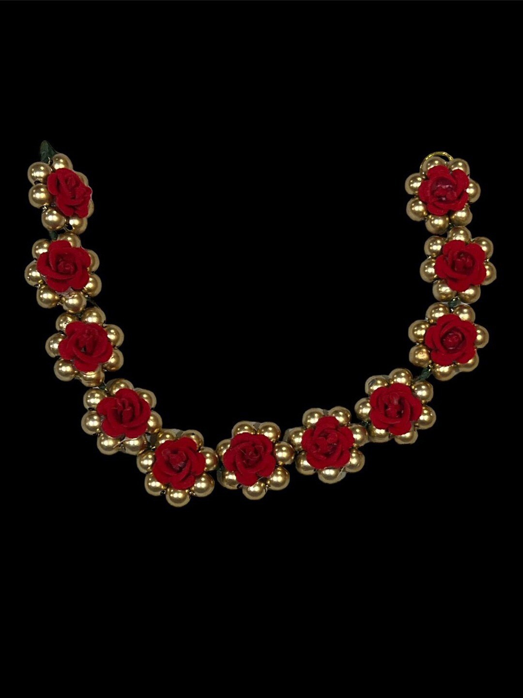 

VAGHBHATT Beaded Hair Accessory Set, Red