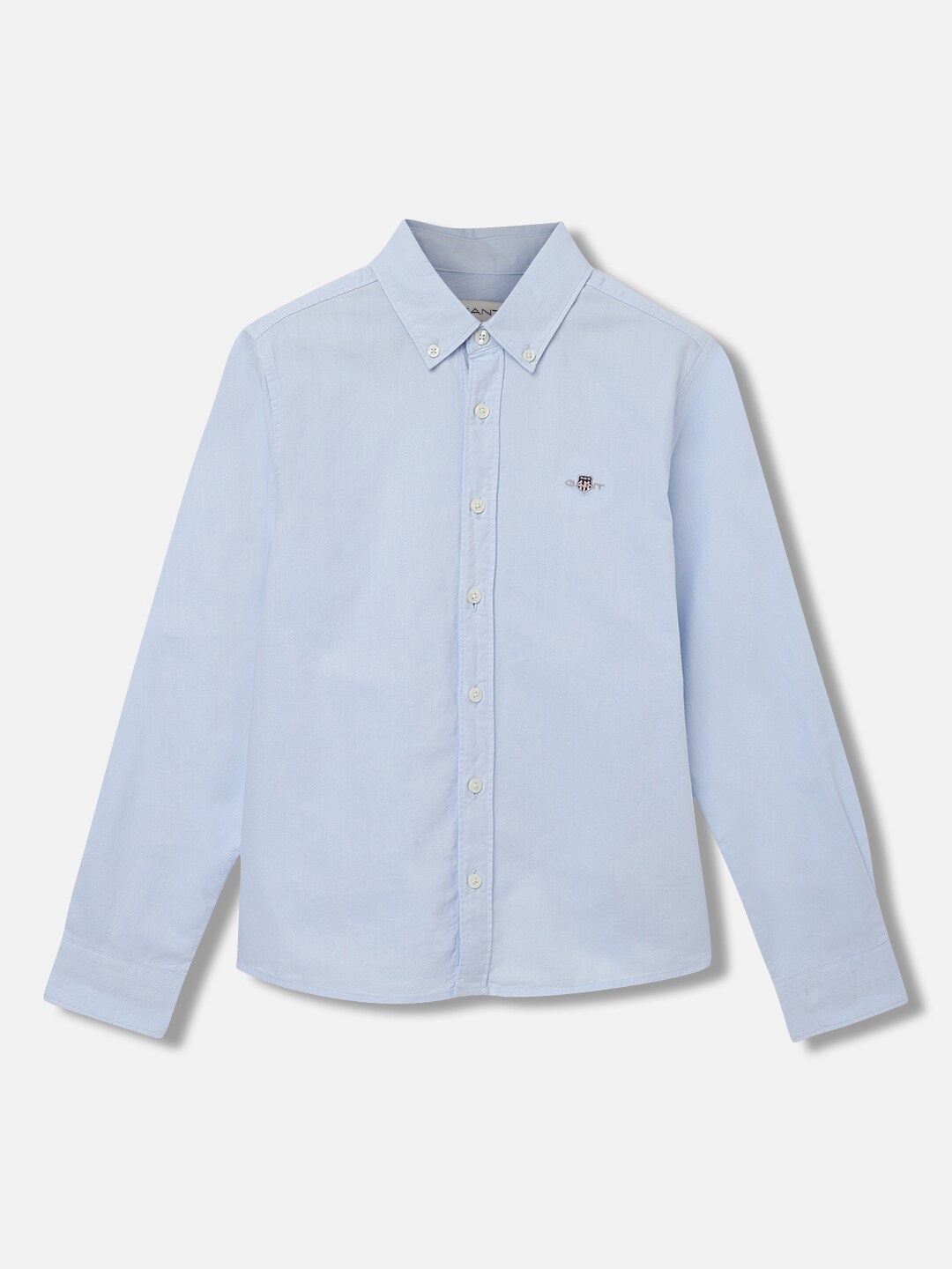 

GANT Solid Button Down Regular Fit Shirt, Blue