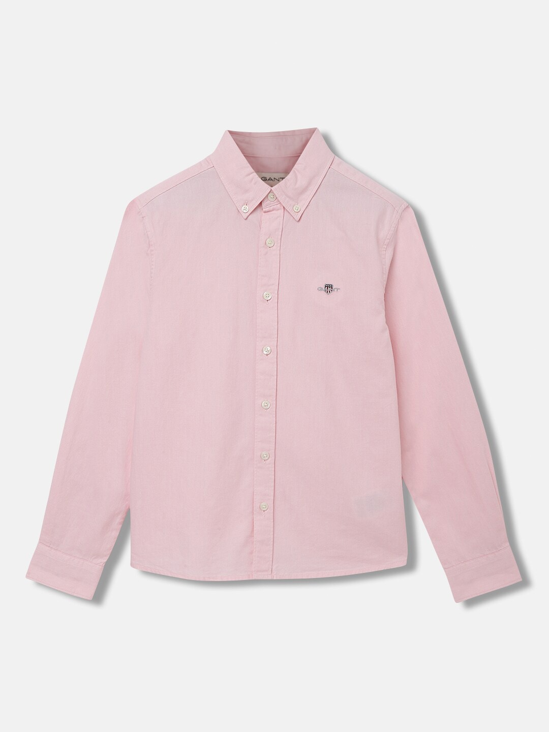 

GANT Boys Button-Down Collar Cotton Shirt, Pink