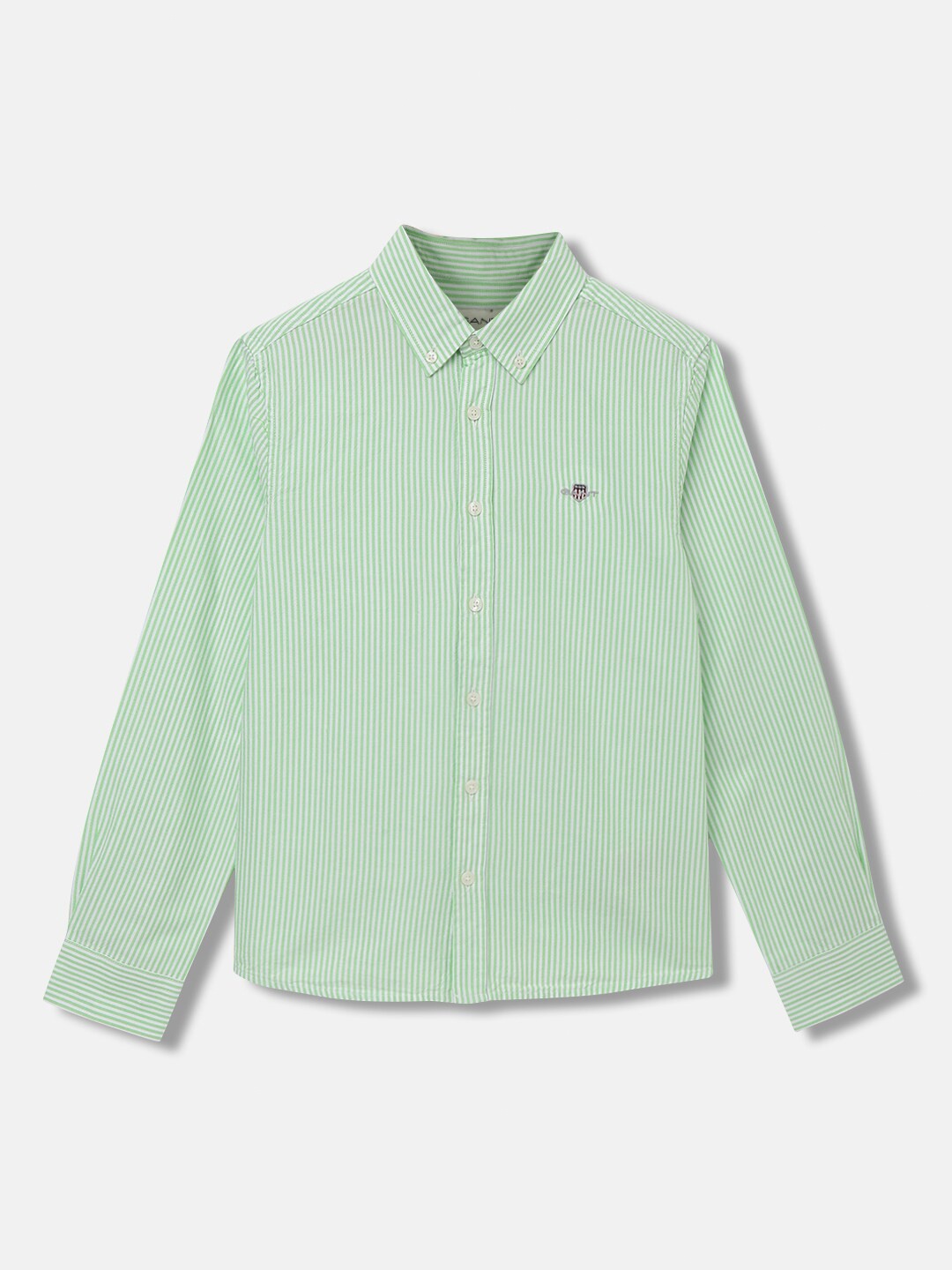 

GANT Striped Button Down Regular Fit Shirt, Green