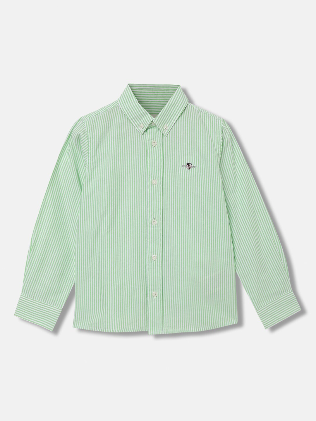 

GANT Striped Button Down Regular Fit Shirt, Green