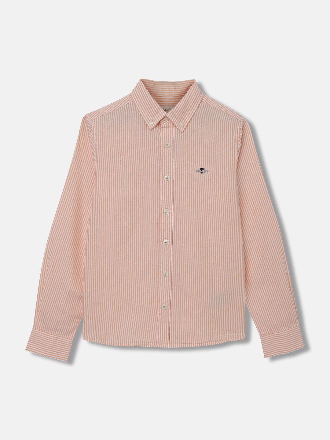 

GANT Striped Button Down Regular Fit Shirt, Orange