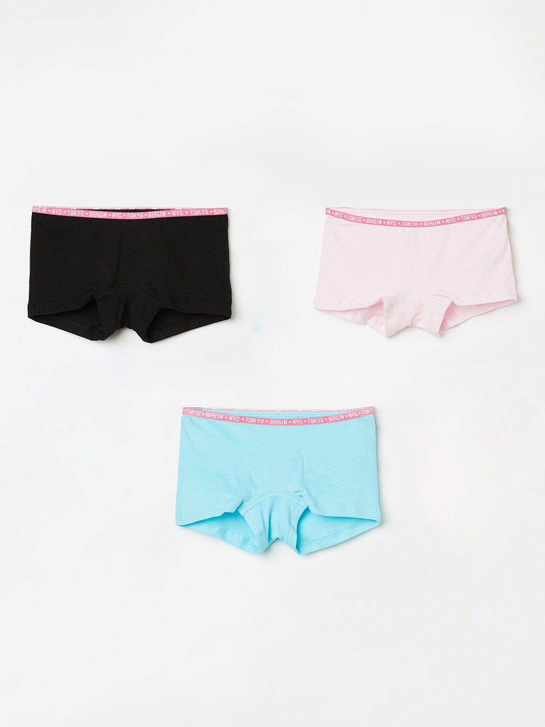 

Fame Forever by Lifestyle Girls Pack Of 3 Pure Cotton Hipster Briefs, Pink