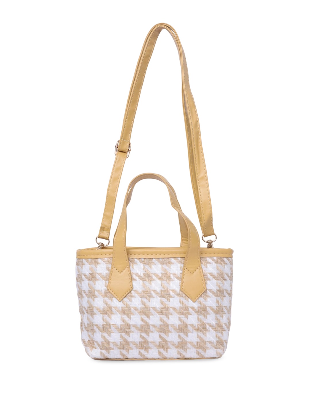 

London Rag Textured Structured Handheld Bag, Yellow