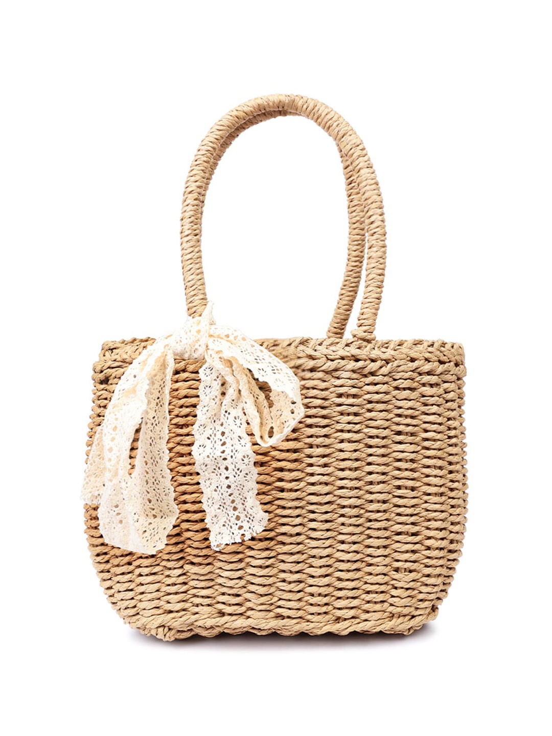

London Rag Textured Structured Handheld Bag, Beige