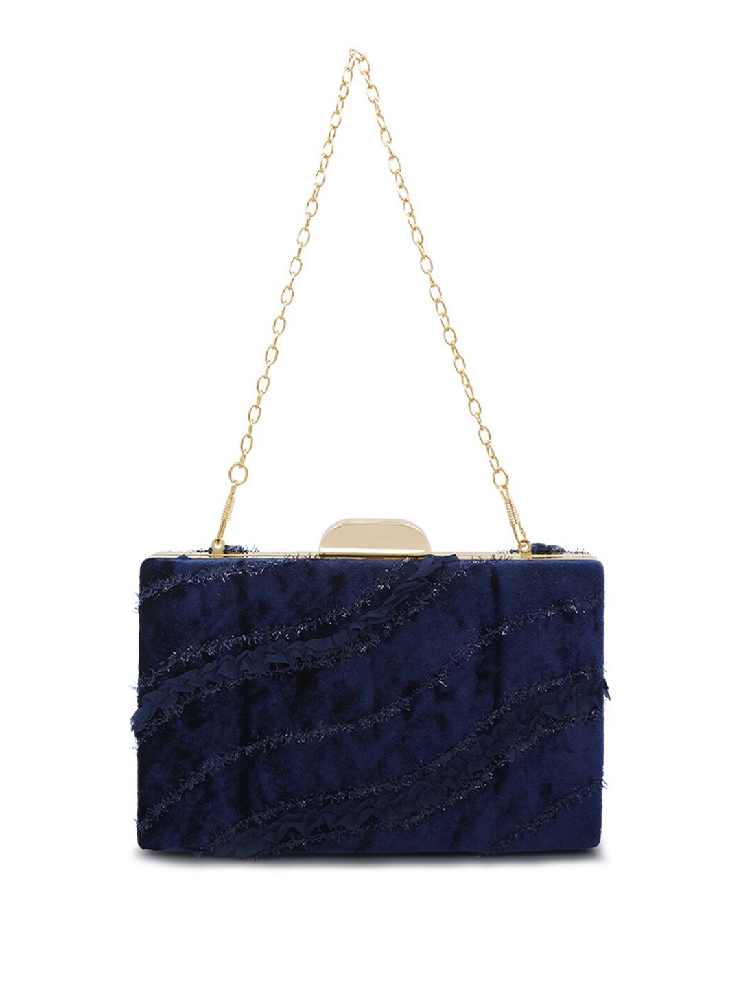 

London Rag Embellished Structured Sling Bag, Blue