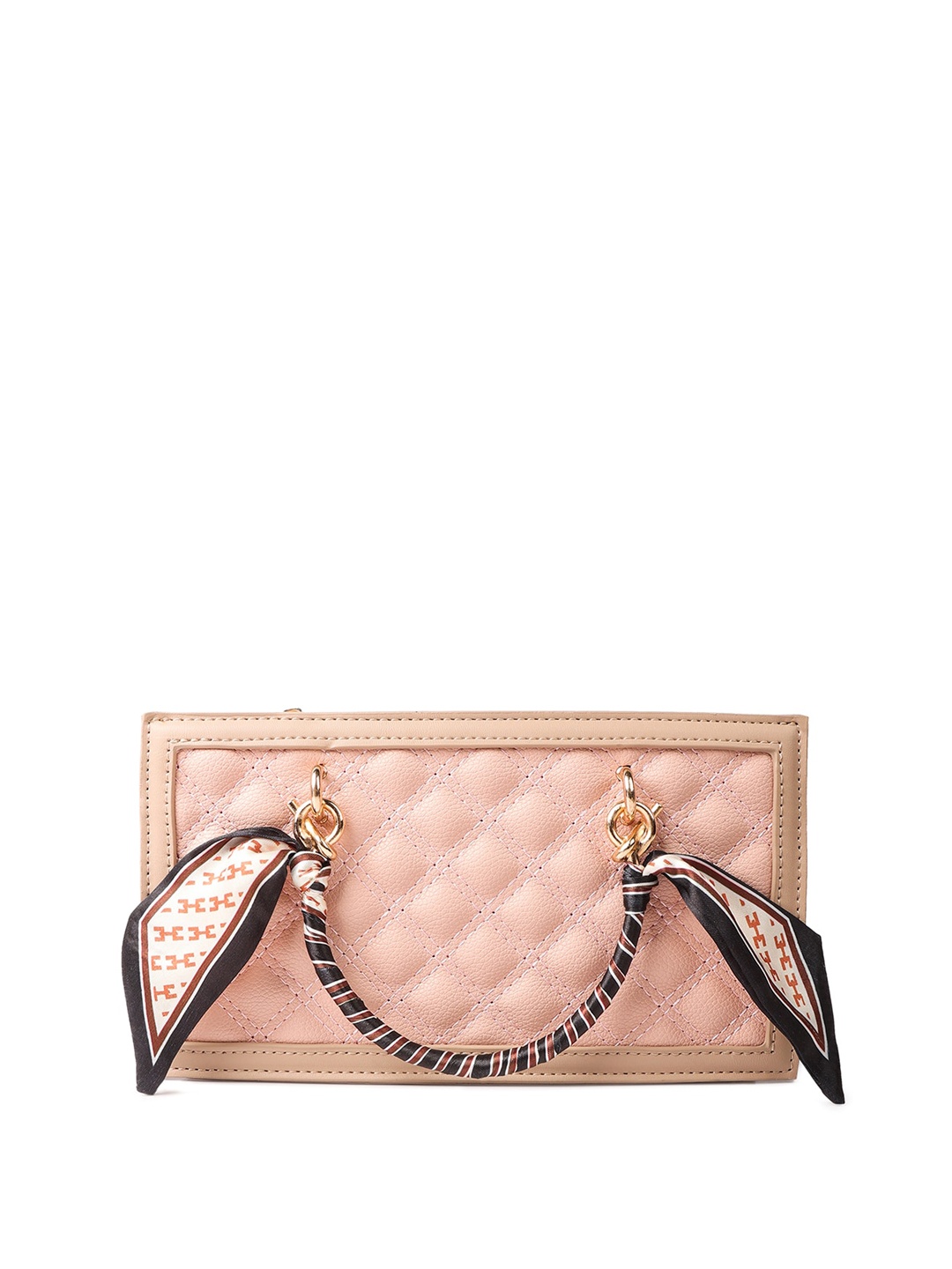 

London Rag Textured Quilted Structured Sling Bag, Pink