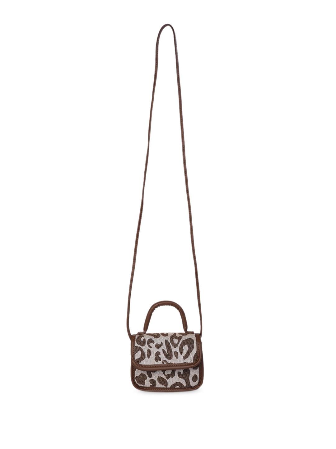 

London Rag Brown Printed PU Sling Bag