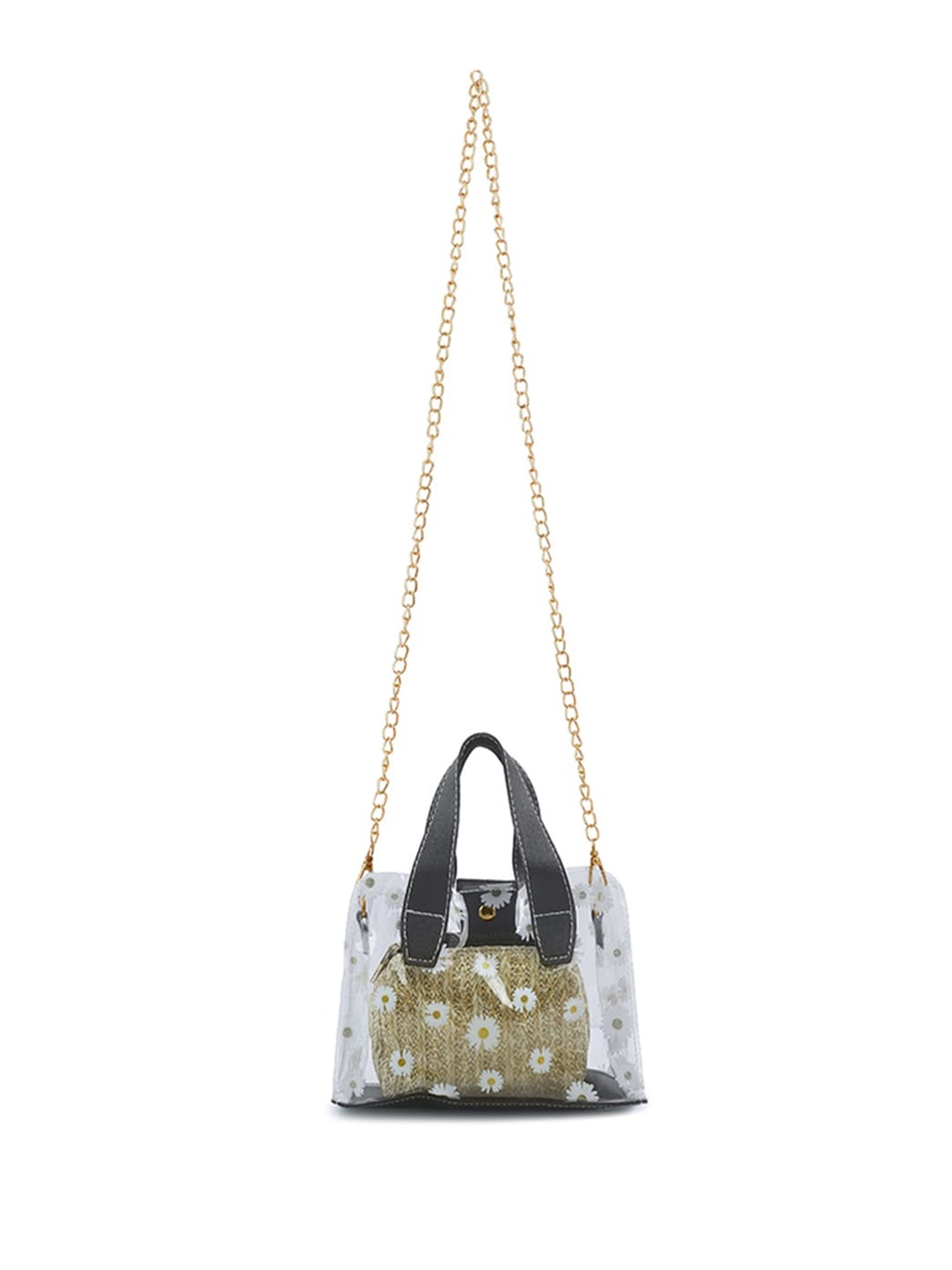 

London Rag Black Printed Handheld Bag