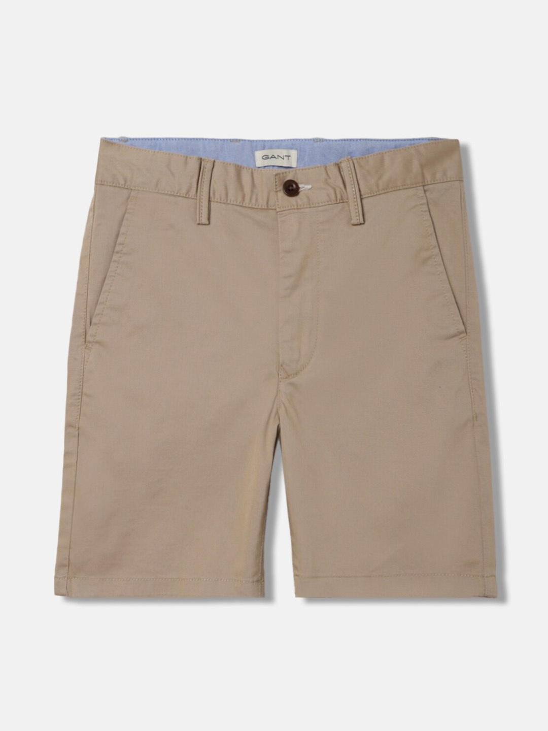 

GANT Solid Mid-Rise Regular Fit Shorts, Beige