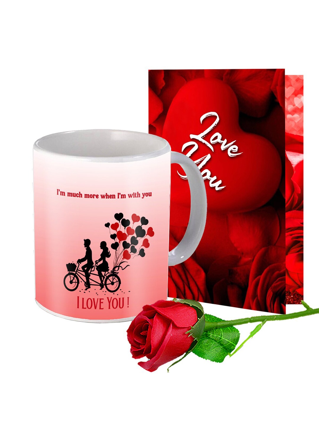 

Me & You Red 3 Pieces Valentine Day Printed Home Gift Set