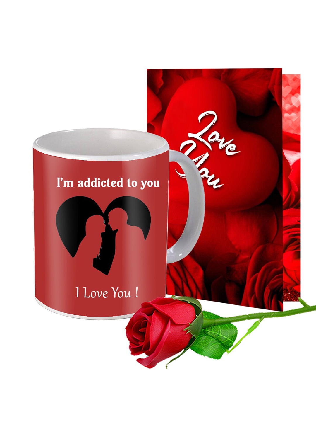 

Me & You Red & White 3 Pcs Printed Valentine Day Gift Set