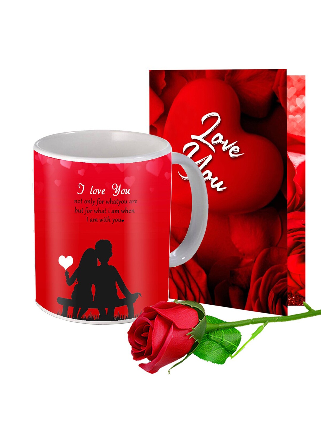 

ME & YOU 3 Pcs Red & Pink Printed Valentine Day Gift Set