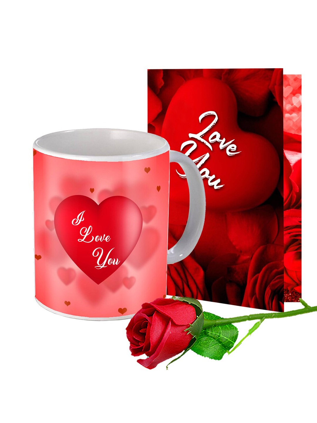 

ME & YOU 3 Piece Red I Love You Printed Home Gift Set