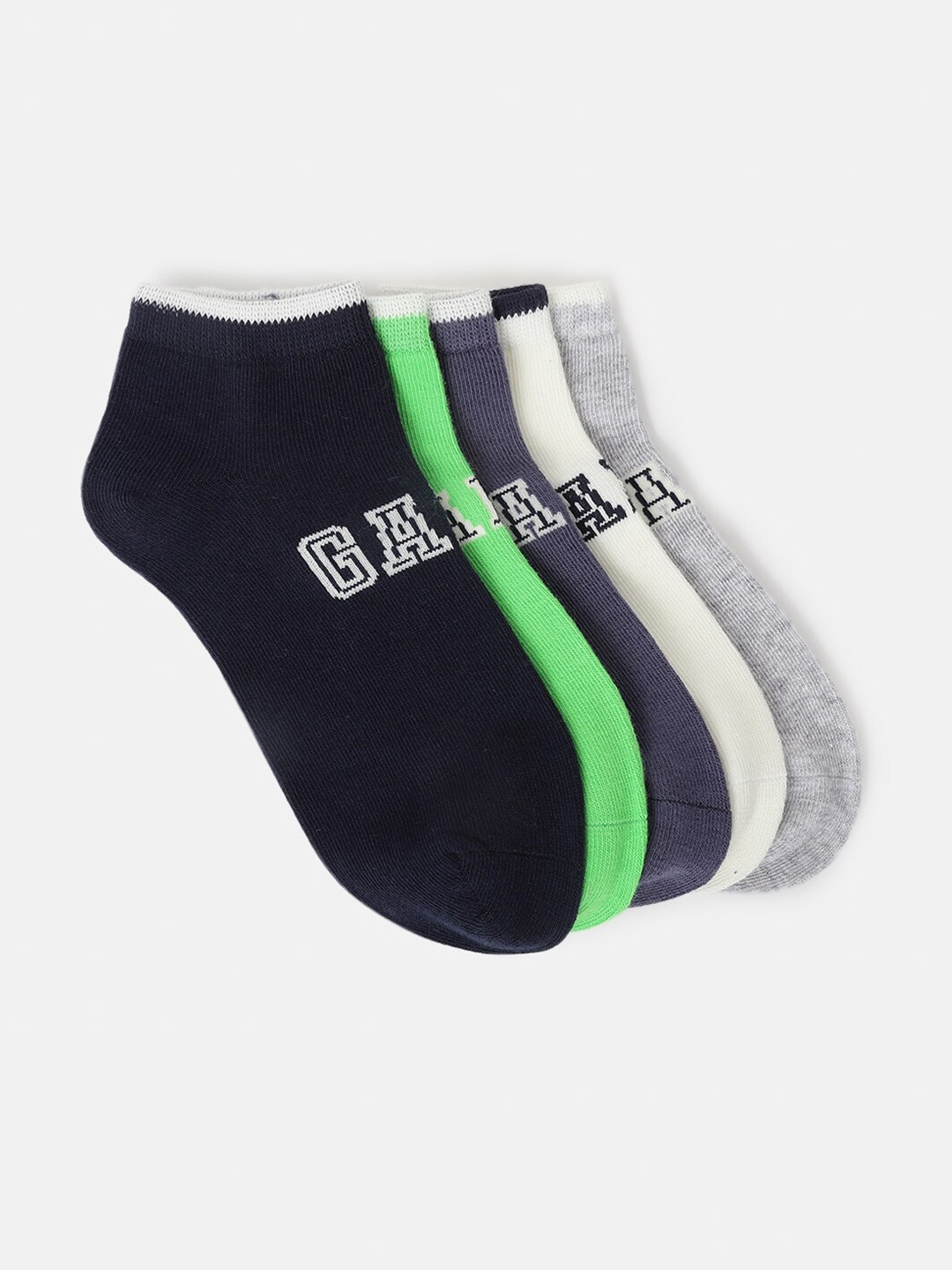 

GANT Boys Pack Of 5 Ankle Length Socks, Grey