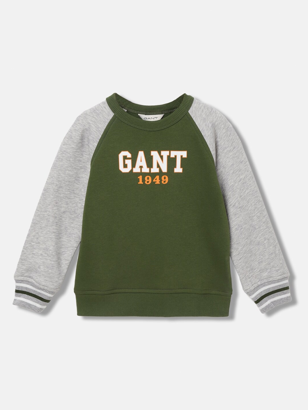 

GANT Colourblocked Raglan Sleeves Pullover, Olive