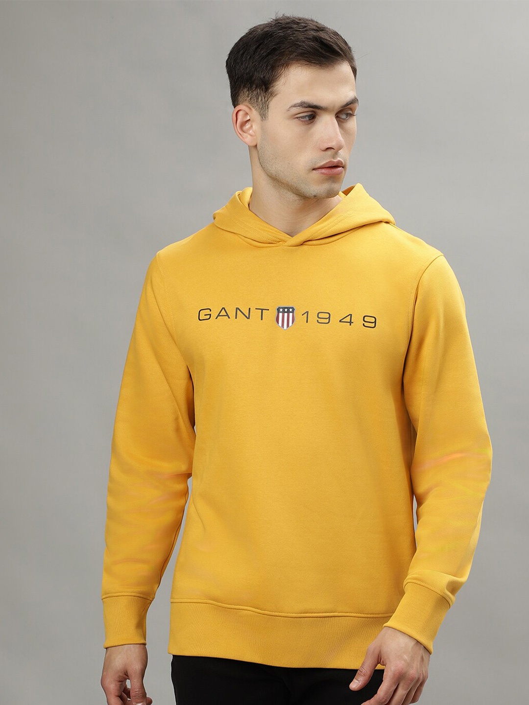 

GANT Solid Hooded Regular Fit Sweatshirt, Yellow