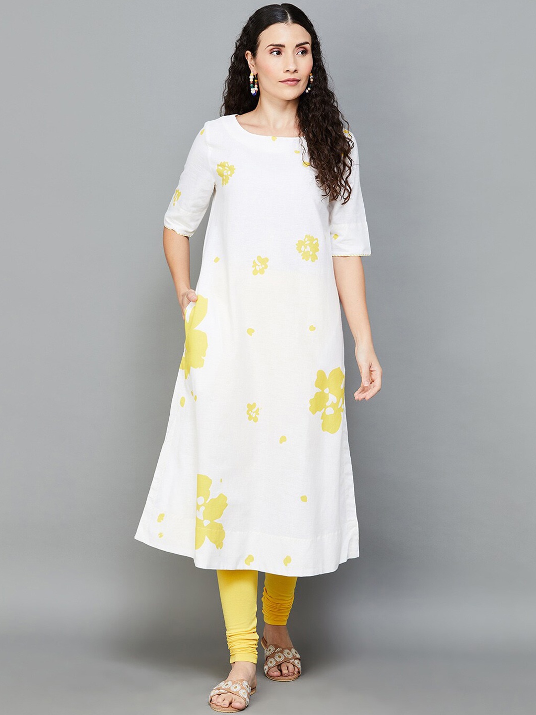 

Melange by Lifestyle Printed Kurta, Off white