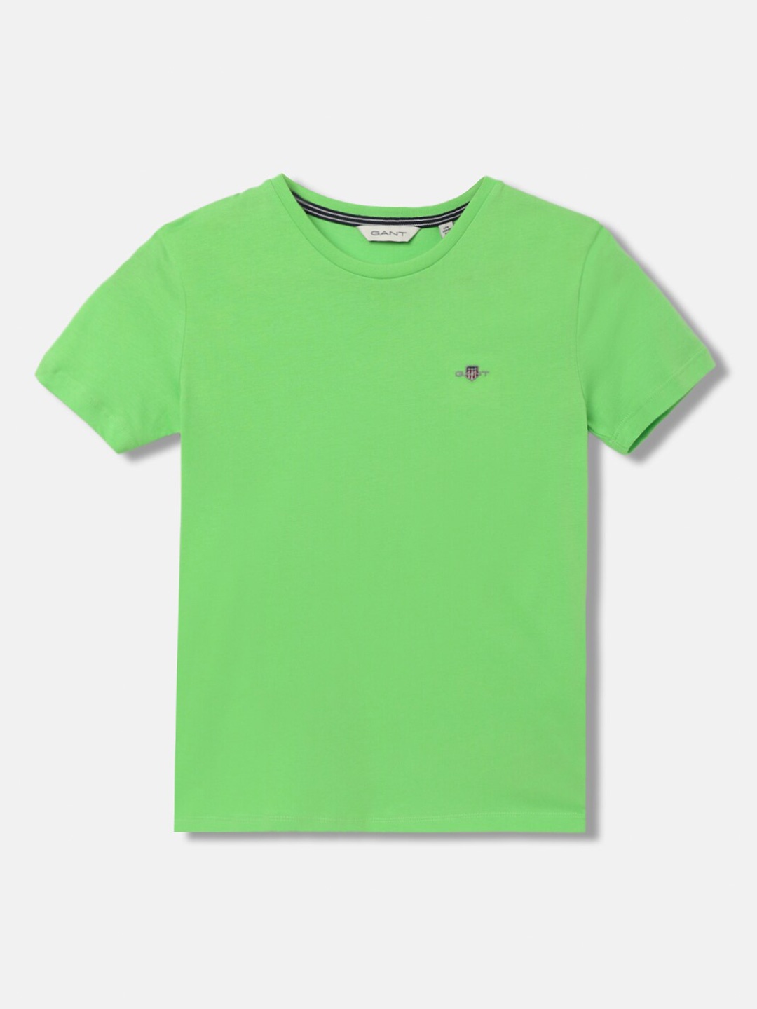 

GANT Solid Round Neck Regular Fit T-Shirt, Green