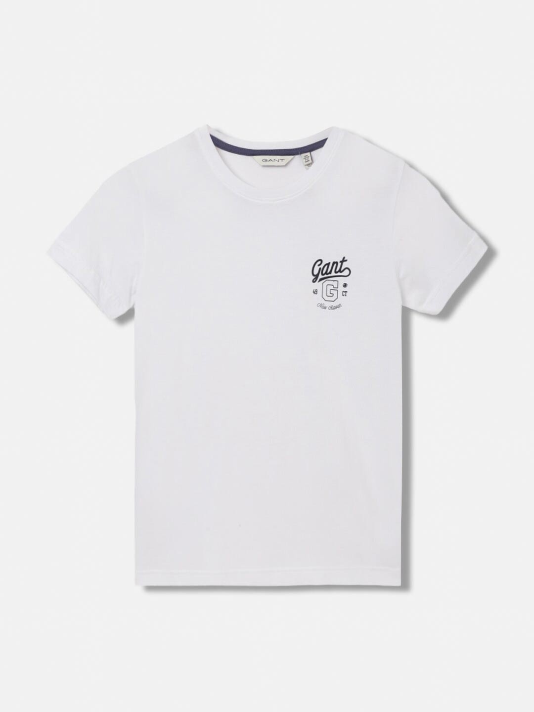 

GANT Solid Round Neck Regular Fit T-Shirt, White