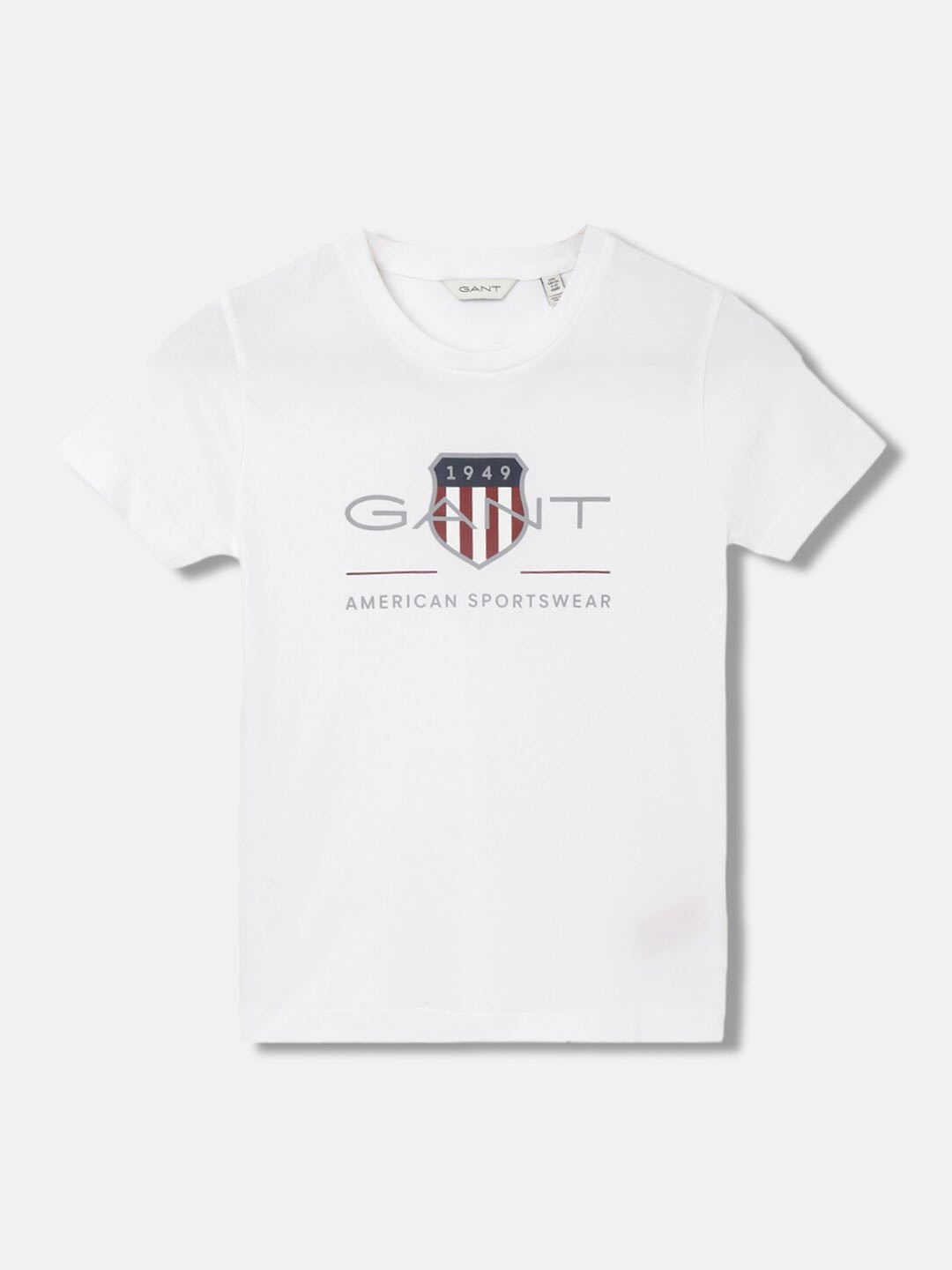 

GANT Solid Round Neck Regular Fit T-Shirt, White