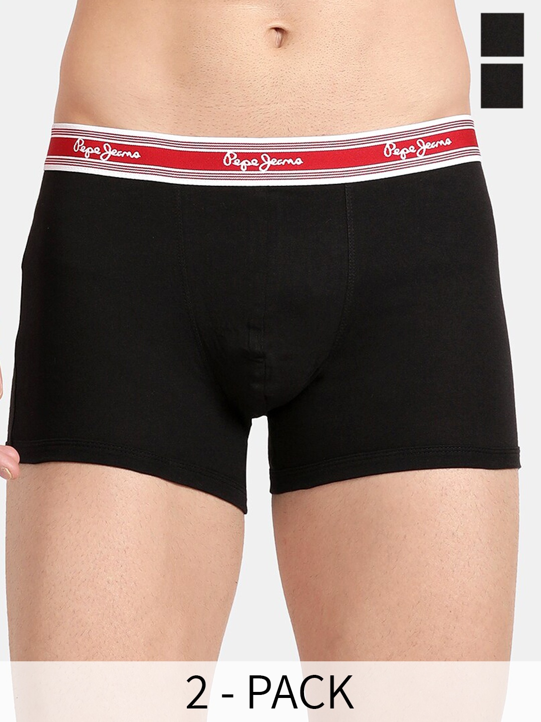 

Pepe Jeans Pack Of 2 Pure Cotton Trunks CLT03-02_BLACK