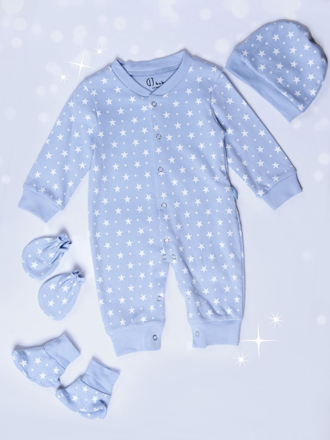 

GJ baby Infant Boys Printed Apparel Gift Set, Blue