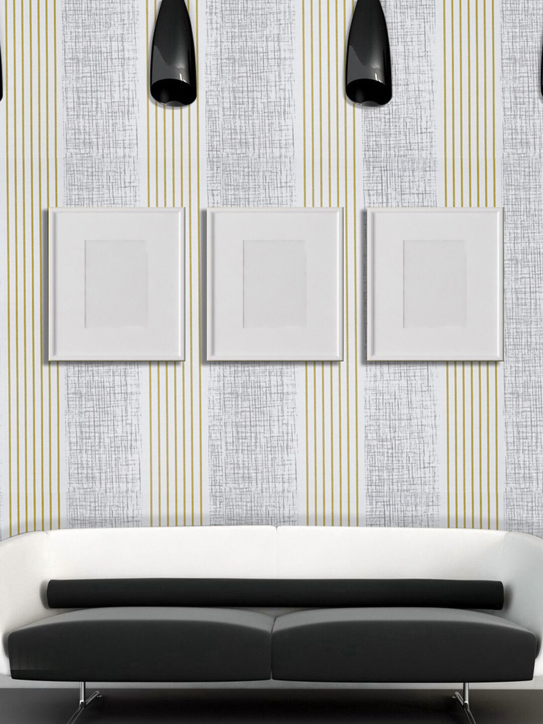 

Wollzo White & Grey Printed Wall Sticker