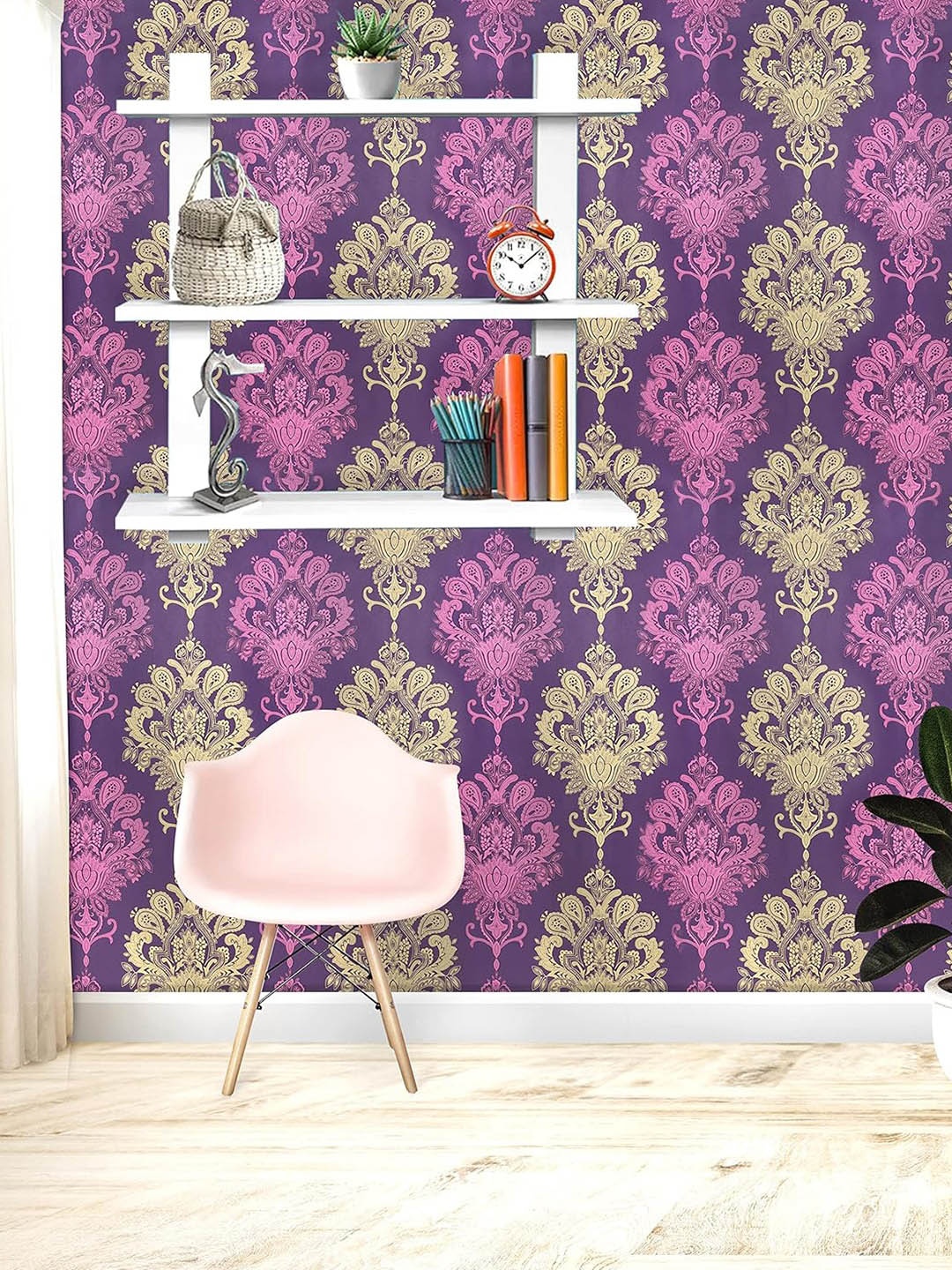 

Wollzo Purple & Pink Abstract Printed Wall Sticker