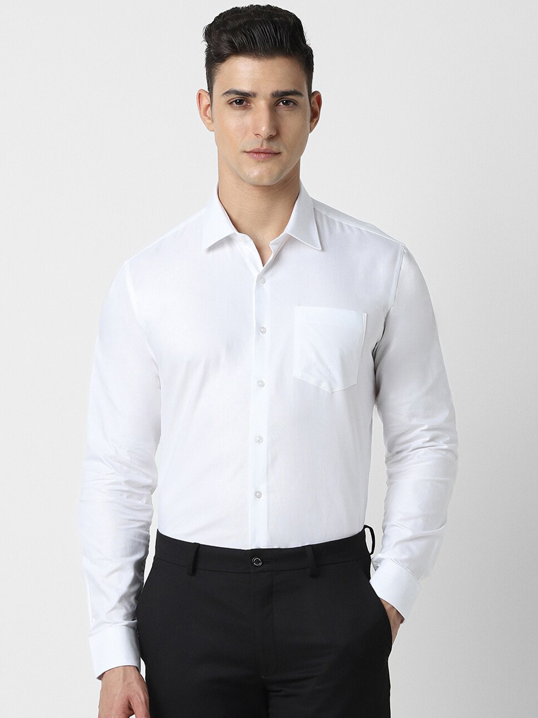 

Van Heusen Full Sleeves Cotton Slim Fit Formal Shirt, White