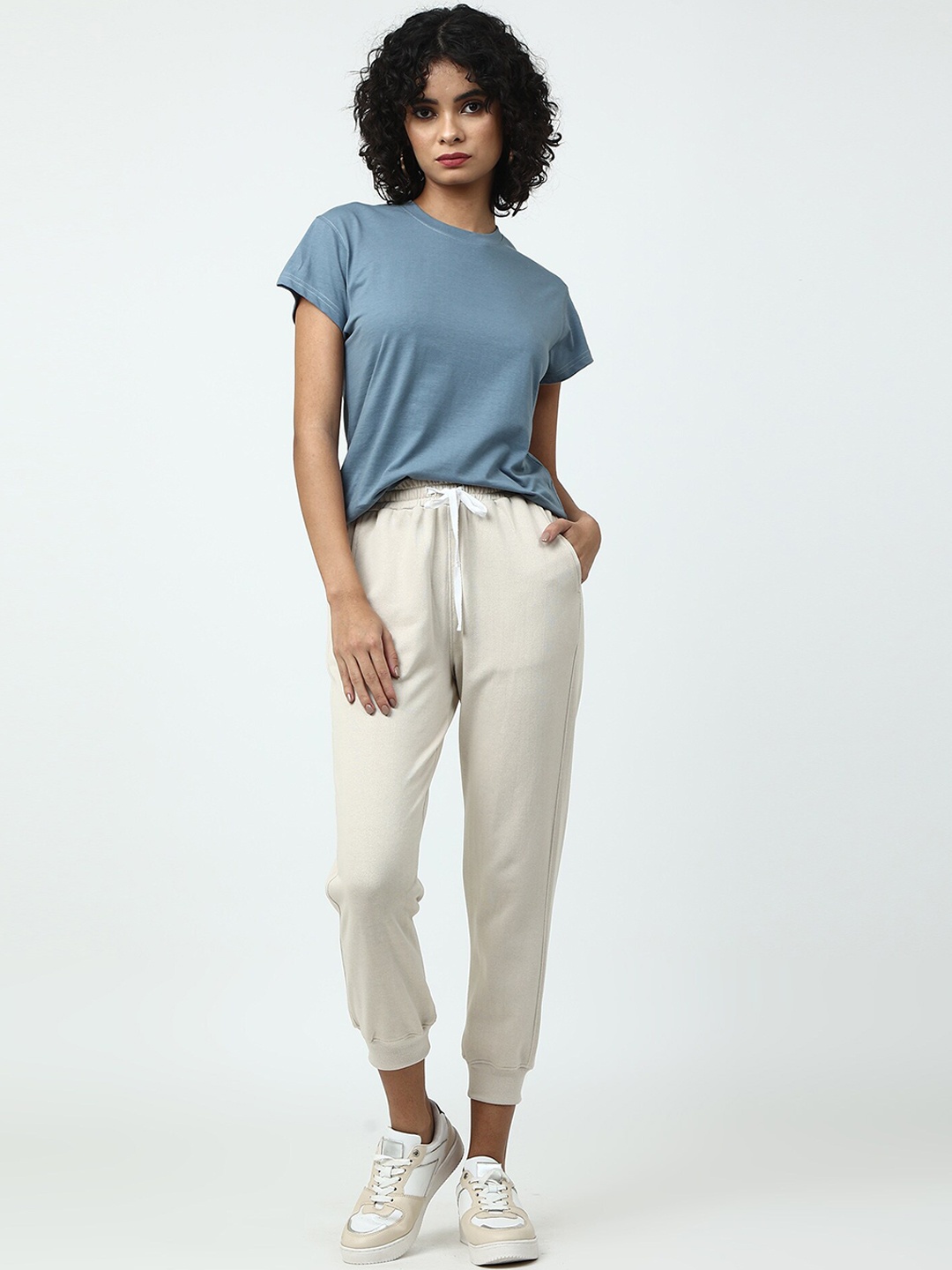 

Saltpetre Organic Cotton T-Shirt With Ribbed Joggers Co-Ords, Blue