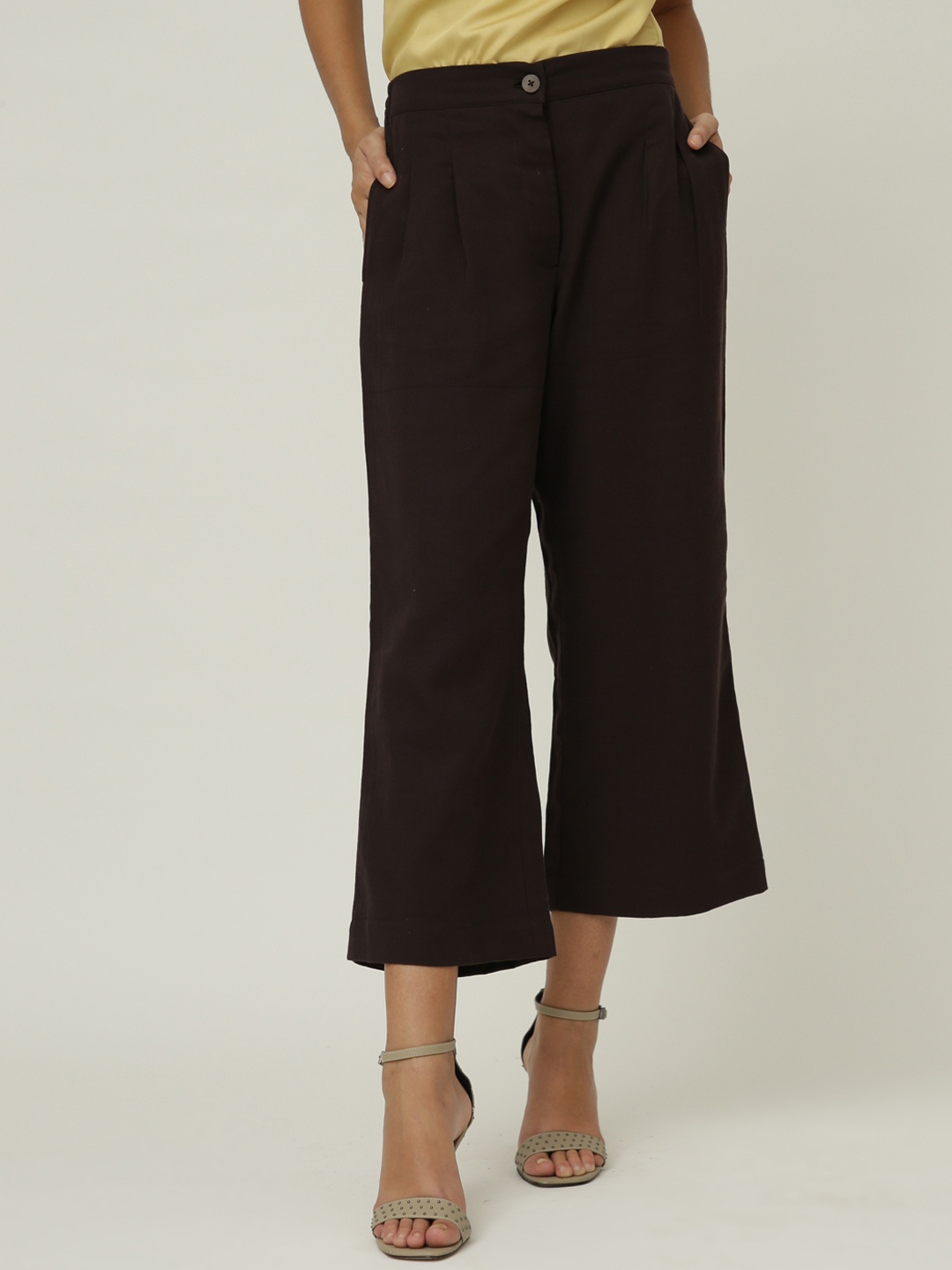 

Saltpetre Gometric Printed Shoulder Straps Top & Trousers, Mustard