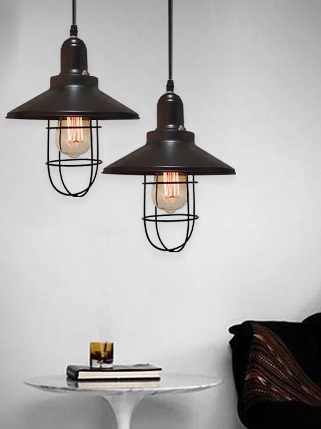 

Homesake Black & Brown 2 Pieces Contemporary Ceiling Lamps