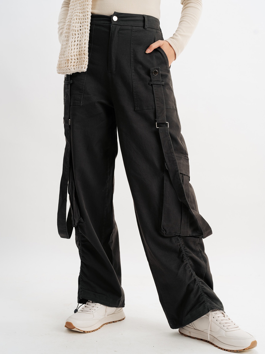 

FREAKINS Women Relaxed Fit High Rise Clean Look Jeans, Black