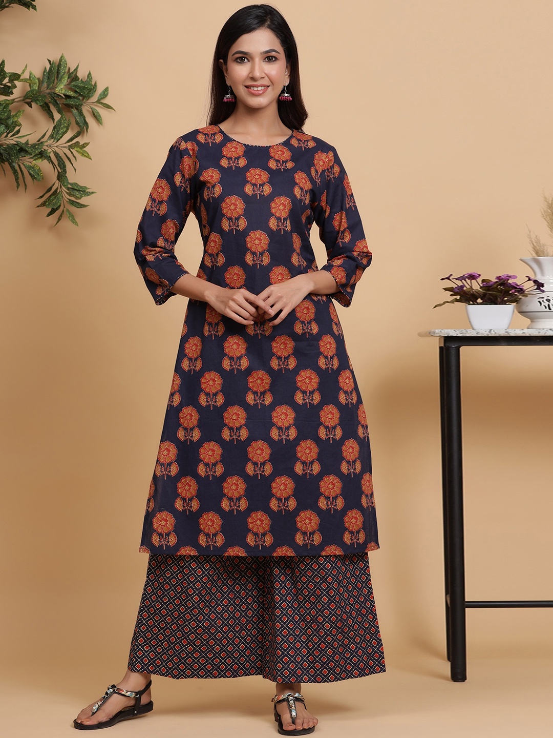 

mirari Blue Floral Printed Kurta