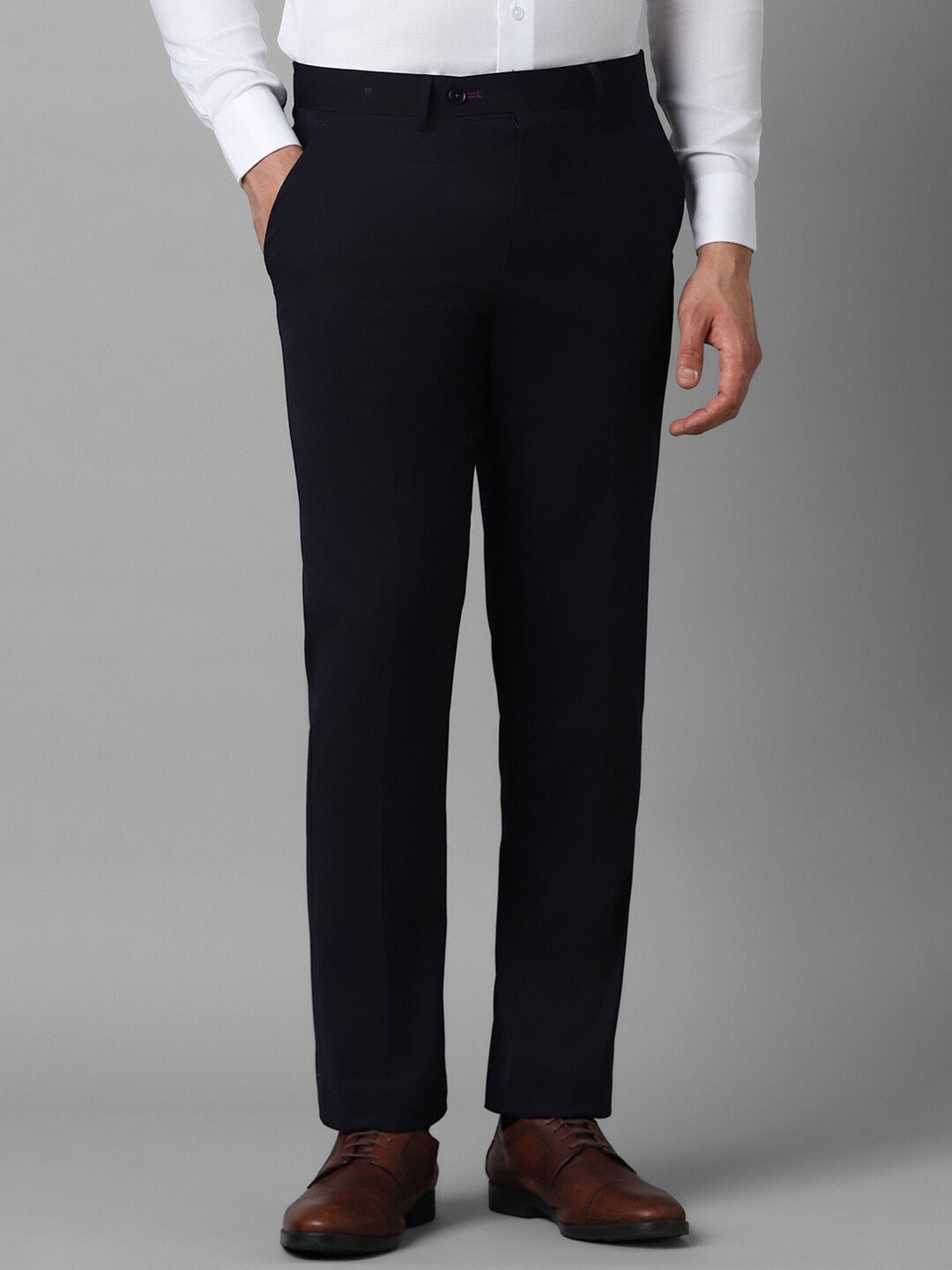 

Luxure by Louis Philippe Men Slim Fit Formal Trousers, Black