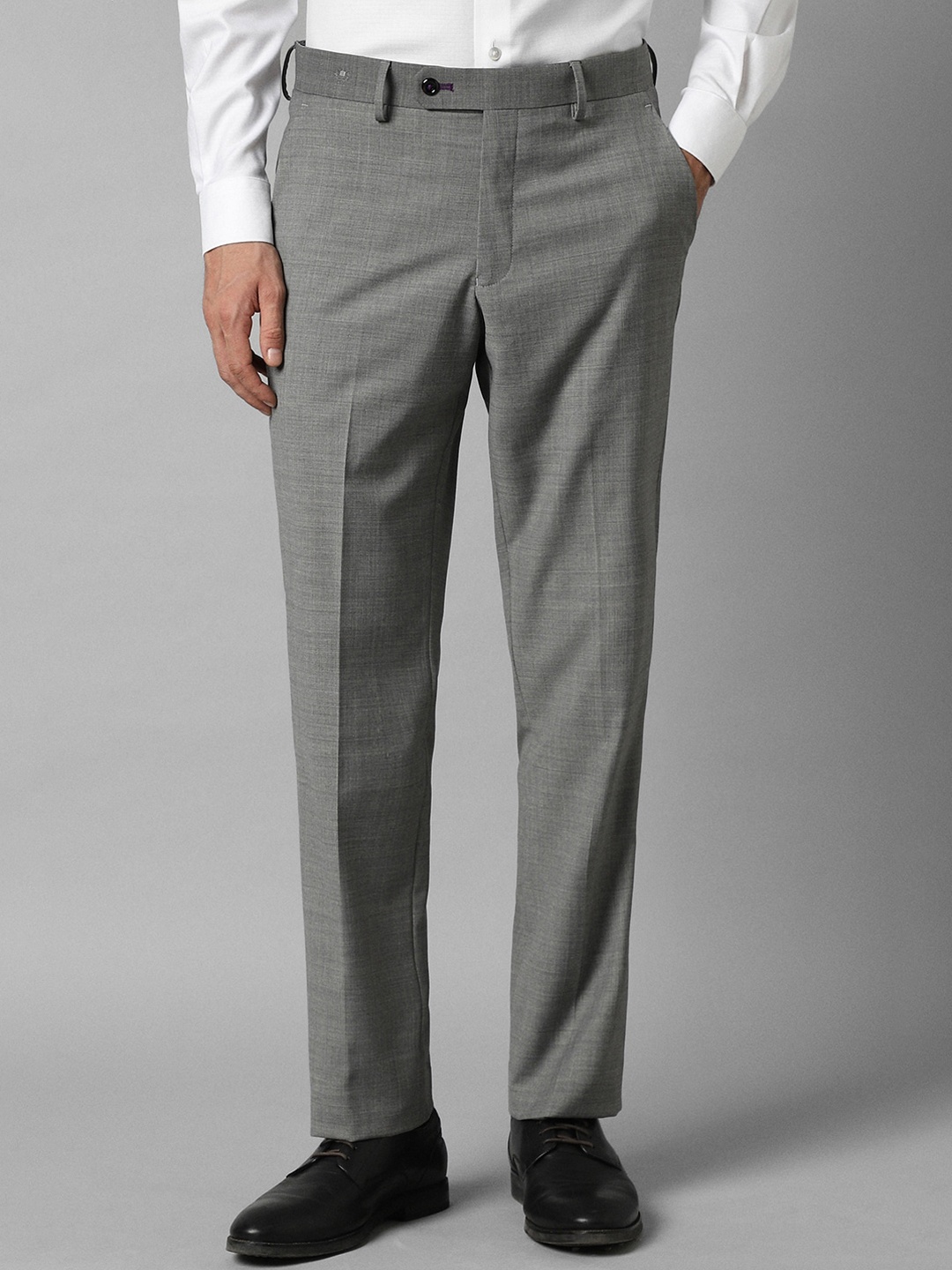 

Luxure by Louis Philippe Men Slim Fit Formal Trousers, Grey